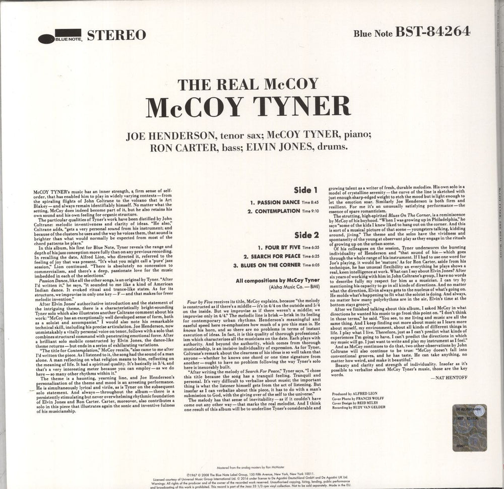 McCoy Tyner The Real McCoy - 180gm Vinyl UK vinyl LP album (LP record)