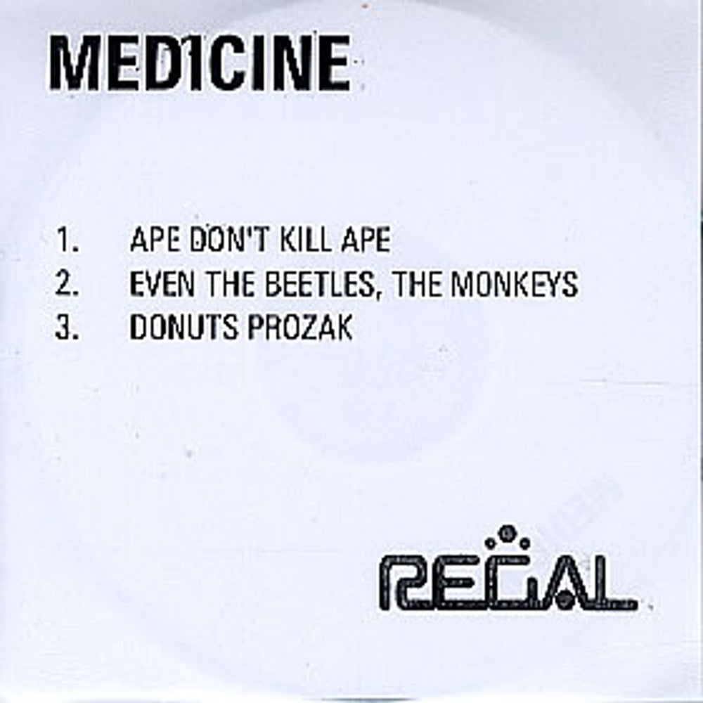 Medicine Ape Don't Kill Ape E.P. UK Promo CD-R acetate CDR ACETATE