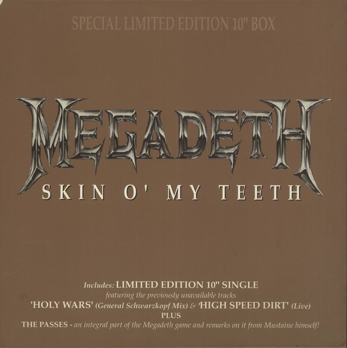 Megadeth Skin O' My Teeth + Passes Sheet UK Vinyl box set