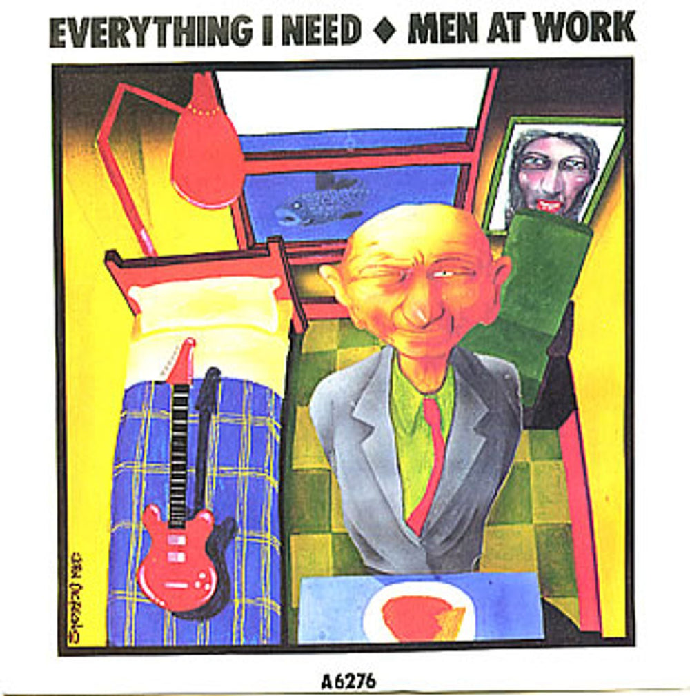 Men At Work Everything I Need UK 7" vinyl single (7 inch record / 45) A6276