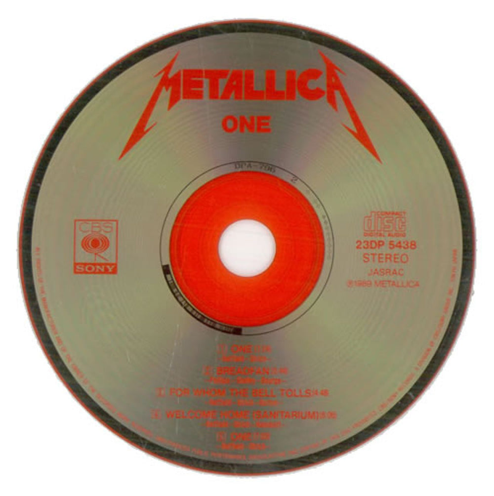 Metallica One - Red disc Japanese CD single (CD5 / 5") METC5ON111236