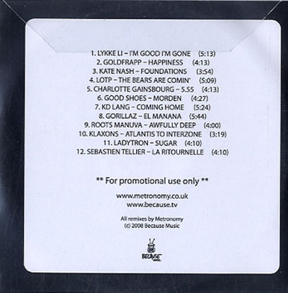 Metronomy Remixes Compilation UK Promo CD-R acetate MY6CRRE631554