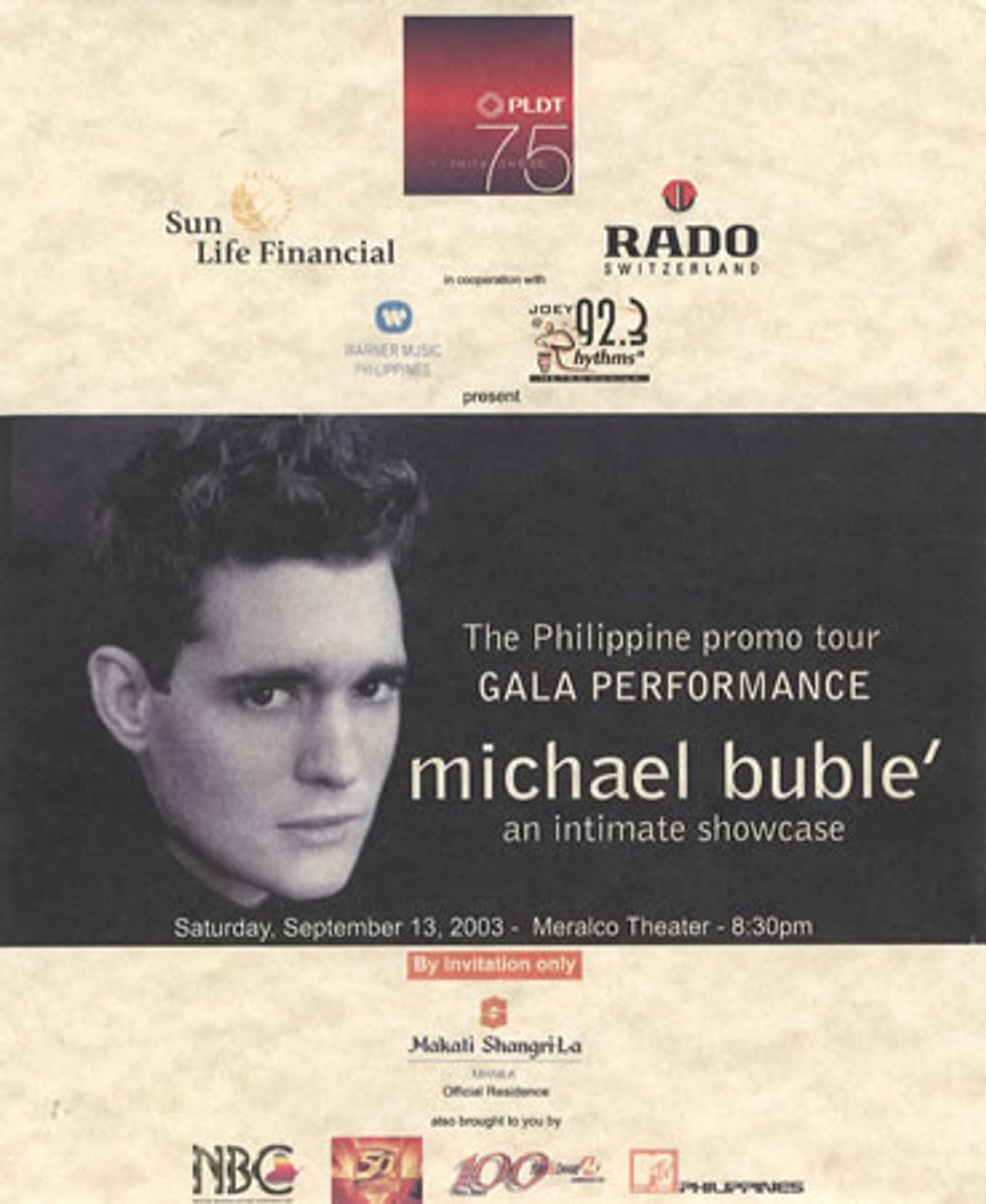 Michael Buble An Intimate Showcase Philippino memorabilia