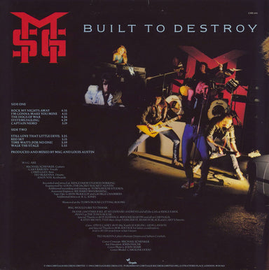 Michael Schenker Group Built To Destroy UK Vinyl LP — RareVinyl.com