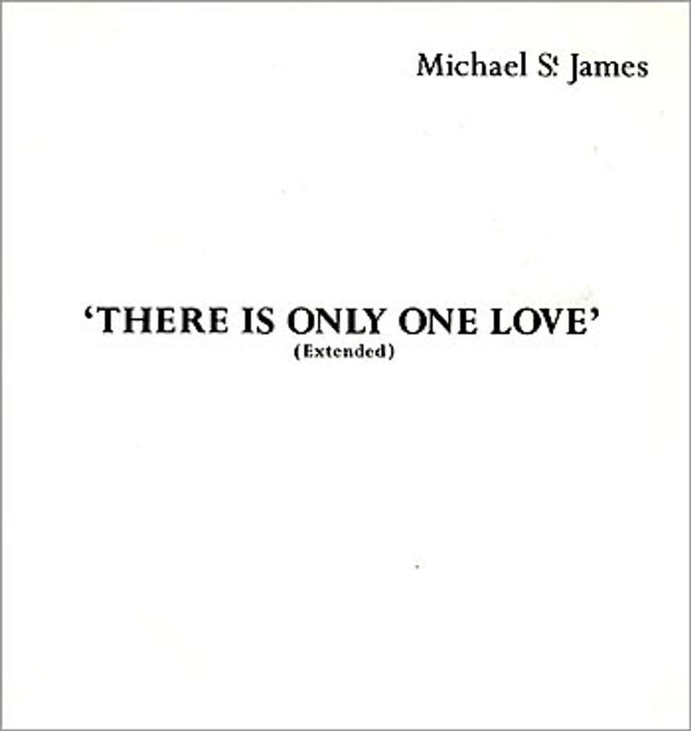 Michael St James There Is Only One Love UK 12" vinyl single (12 inch record / Maxi-single) YZ44(T)