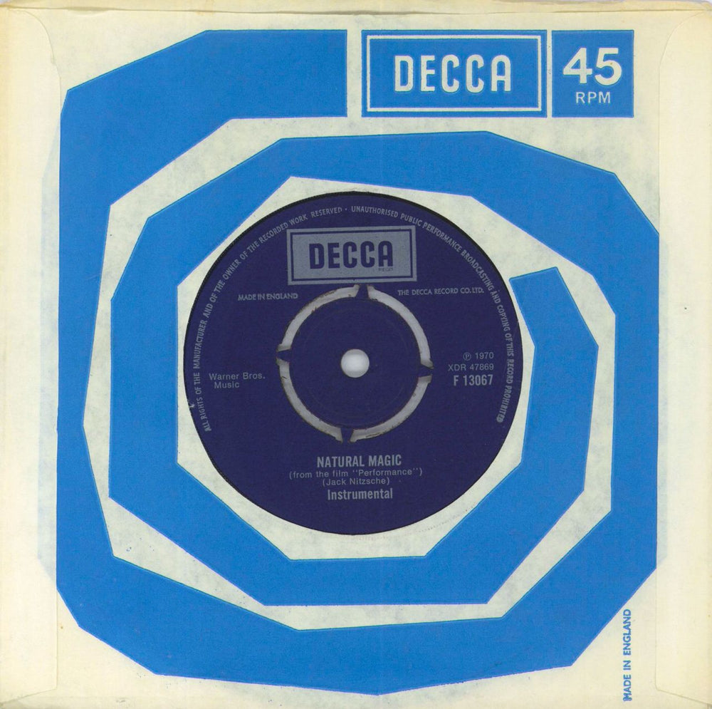 Mick Jagger Memo From Turner UK 7" vinyl single (7 inch record / 45)