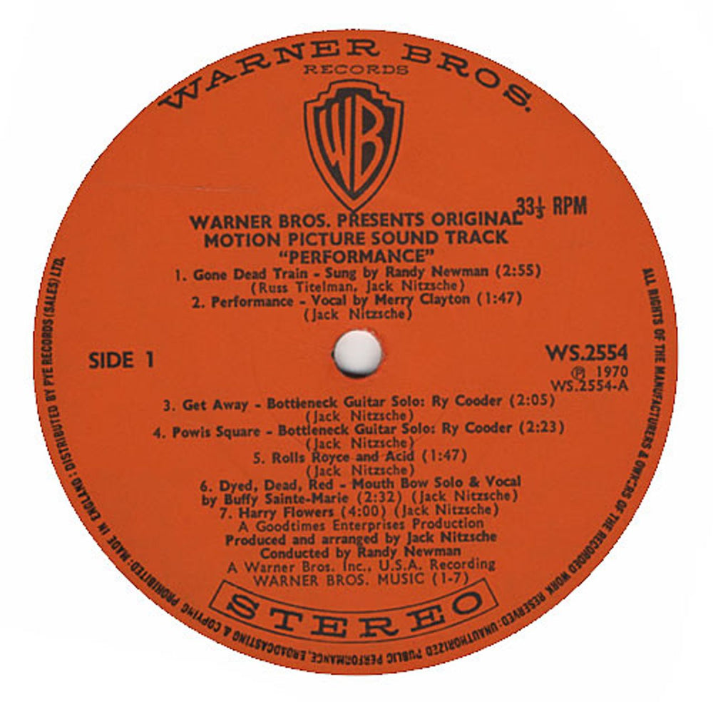 Mick Jagger Performance - 1st - EX-/VG+ UK vinyl LP album (LP record) MKJLPPE433866