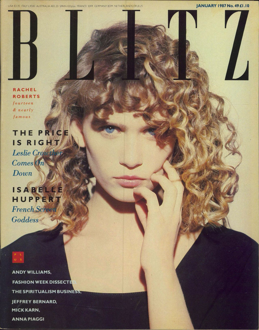 Mick Karn Bliz - January 1987 UK magazine JANUARY 87