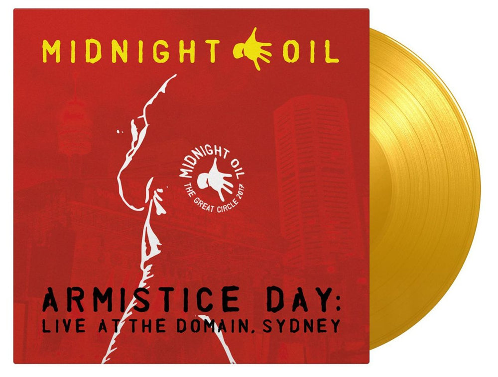 Midnight Oil Armistice Day: Live At The Domain, Sydney - Yellow Vinyl 180 Gram UK 3-LP vinyl record set (Triple LP Album) MOVLP2468