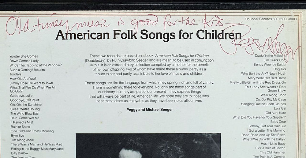 Mike & Peggy Seeger American Folk Songs For Children - Autographed US Vinyl Box Set