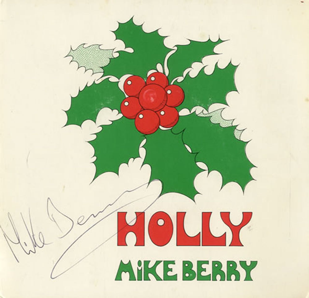 Mike Berry Holly - Autographed UK Promo 7" vinyl single (7 inch record / 45) MSSR5