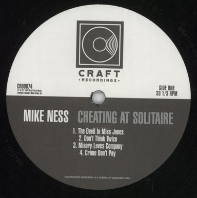 Mike Ness Cheating At Solitaire - Reissue US 2-LP vinyl record set (Double LP Album) M292LCH819622