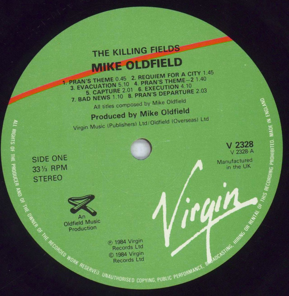 Mike Oldfield The Killing Fields - Shrink UK vinyl LP album (LP record) OLDLPTH819131