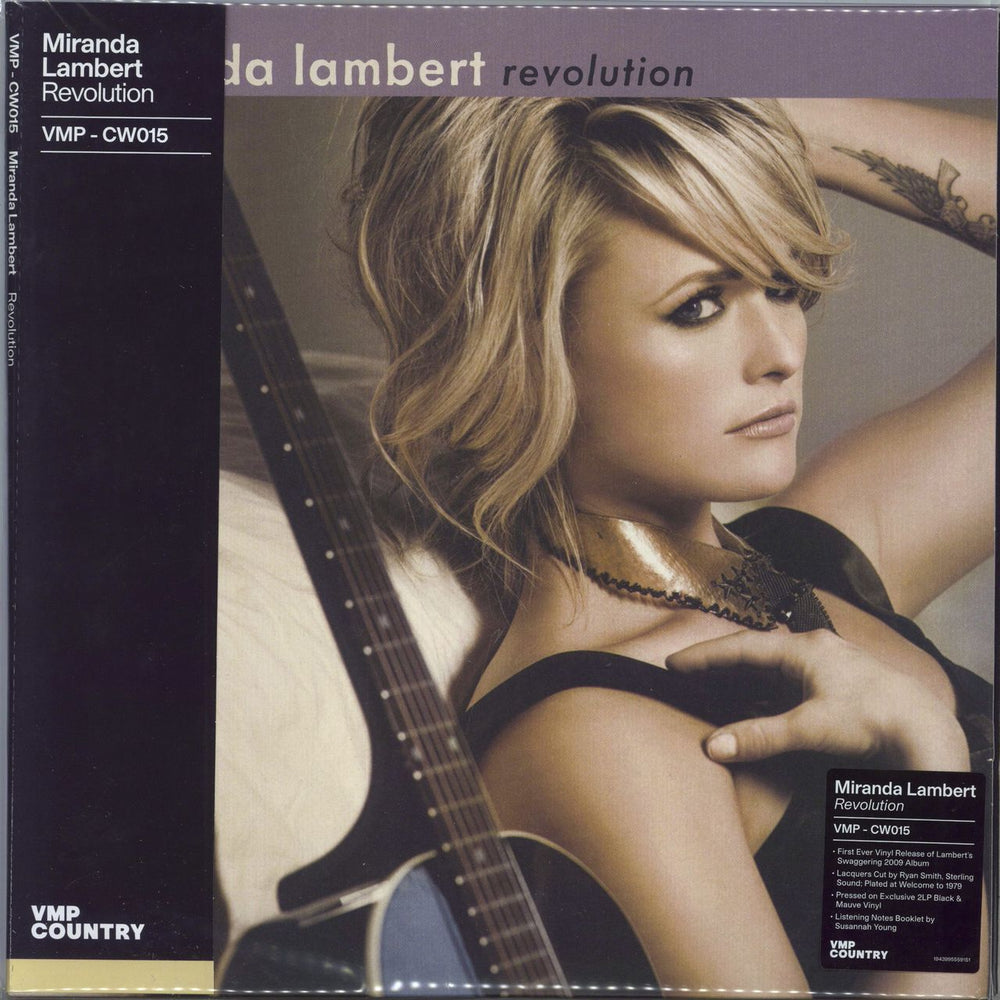 Miranda Lambert Revolution - Mauve & Black Split Vinyl + Outer Bag US 2-LP vinyl record set (Double LP Album) 19439955591