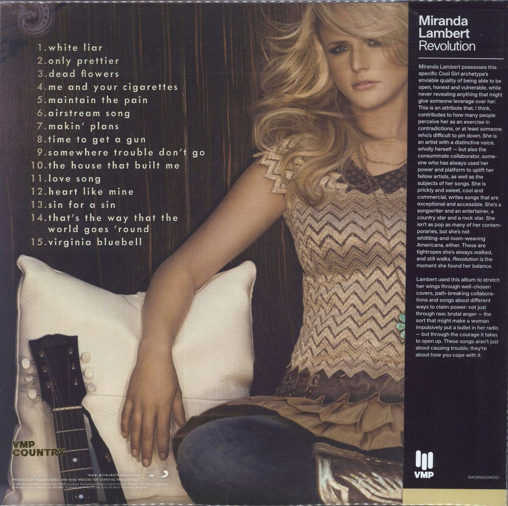 Miranda Lambert Revolution - Mauve & Black Split Vinyl + Outer Bag US 2-LP vinyl record set (Double LP Album)