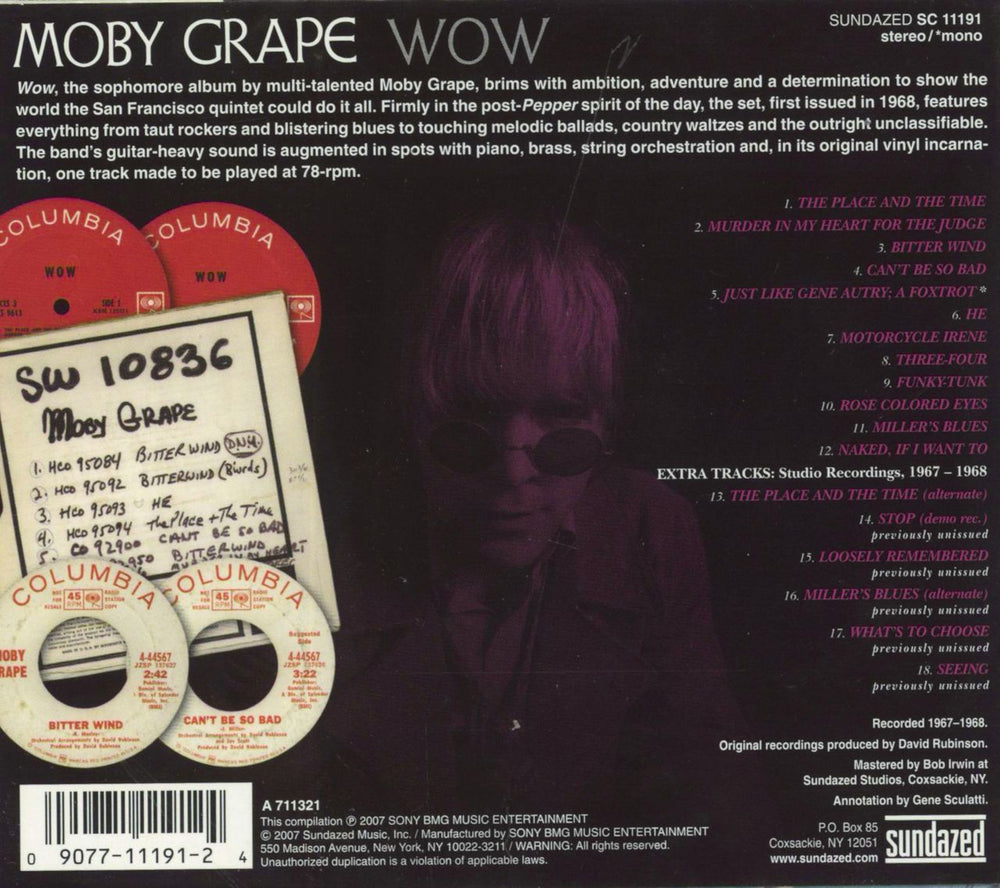 Moby Grape Wow: Remastered + Slipcase US CD album (CDLP) 090771119124