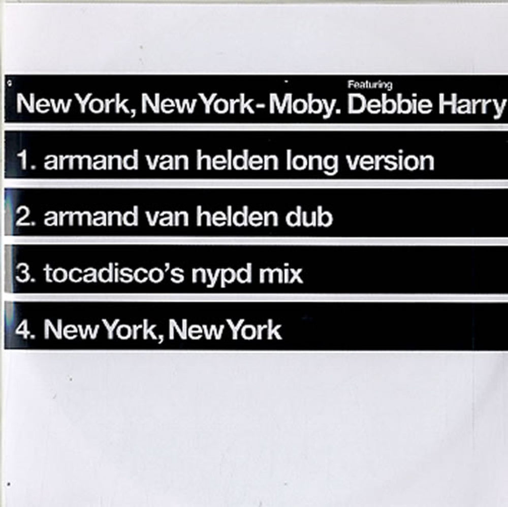 Moby New York, New York + Press Release UK Promo CD-R acetate CD-R