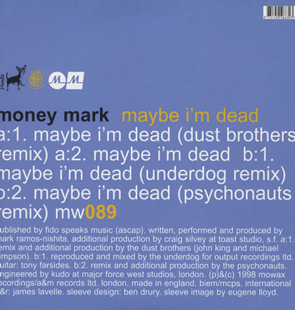 Money Mark Maybe I'm Dead UK 12" vinyl single (12 inch record / Maxi-single) MMK12MA180300