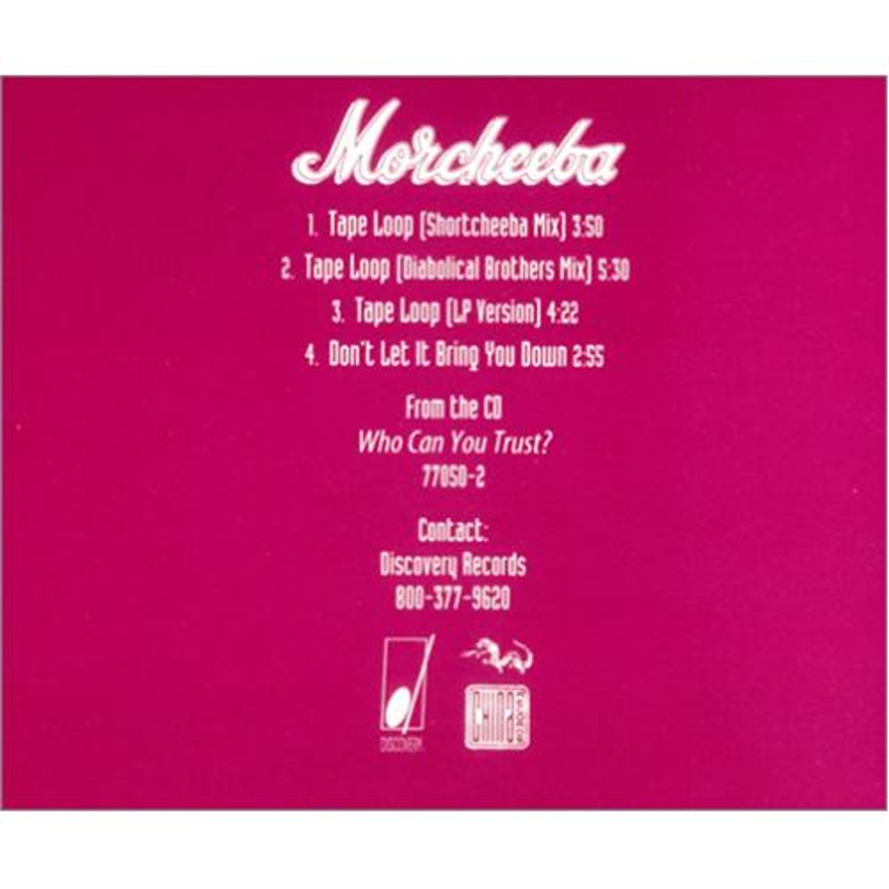 Morcheeba Tape Loop US Promo CD single (CD5 / 5") PRO74567