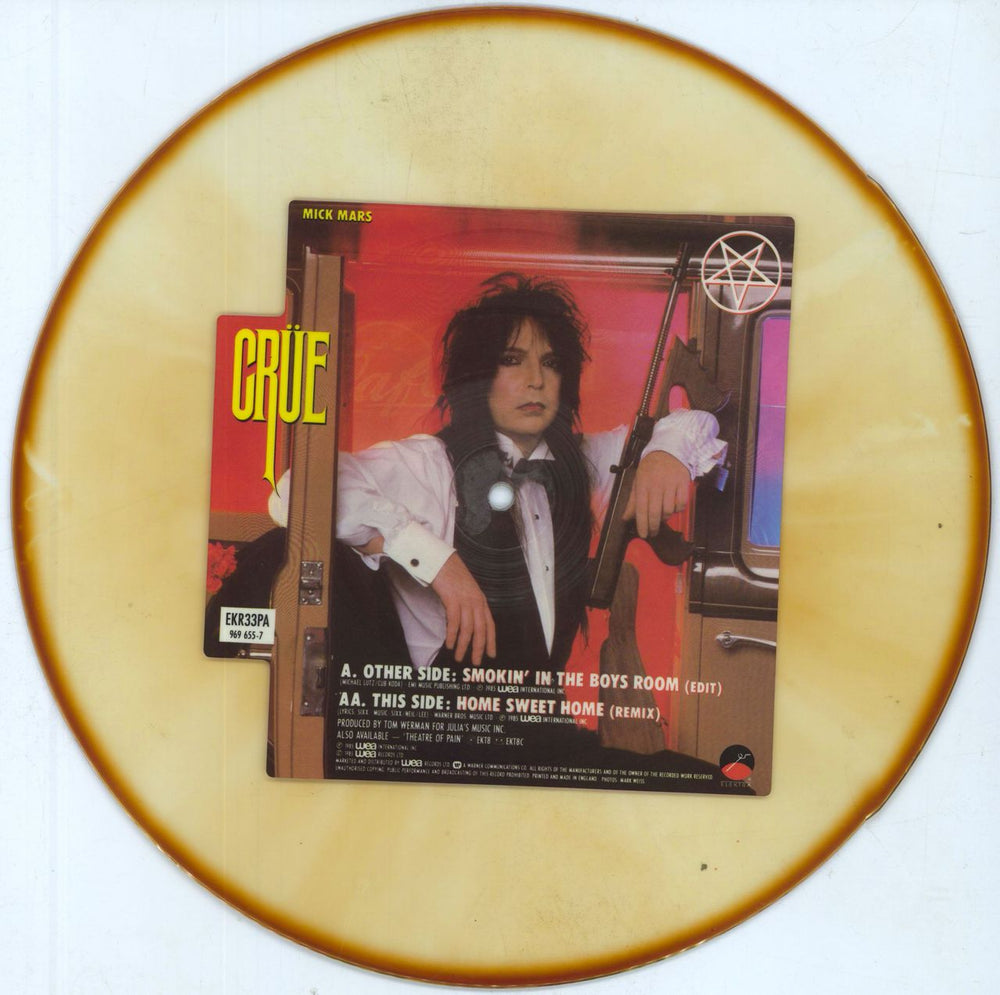 Motley Crue Smokin' In The Boys Room - Pair Uncut Picture Disc UK uncut picture disc (vinyl) CRUUNSM813446