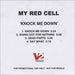 My Red Cell Knock Me Down UK Promo CD-R acetate CD-R ACETATE