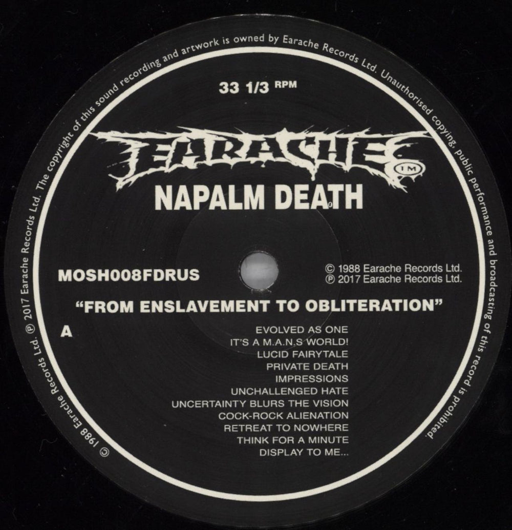 Napalm Death From Enslavement To Obliteration UK Vinyl LP — RareVinyl.com