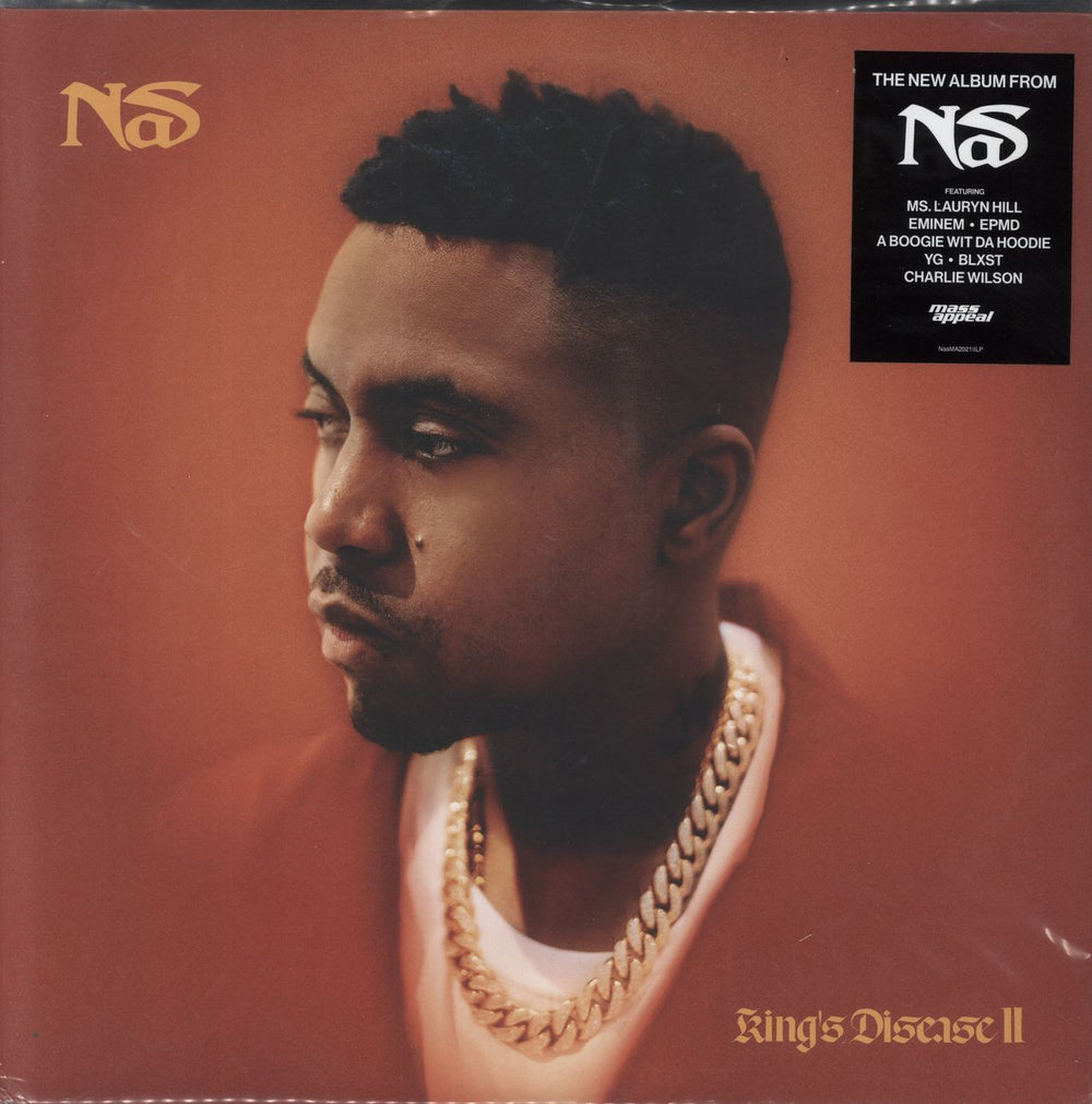 Nas King's Disease II - Gold Vinyl US 2-LP vinyl record set (Double LP Album) NASMA2021IILP