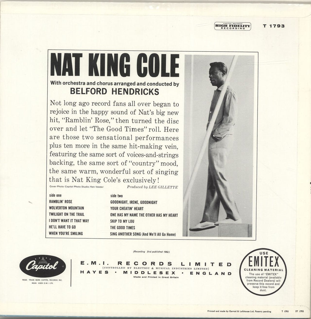 Nat King Cole Ramblin' Rose UK vinyl LP album (LP record)