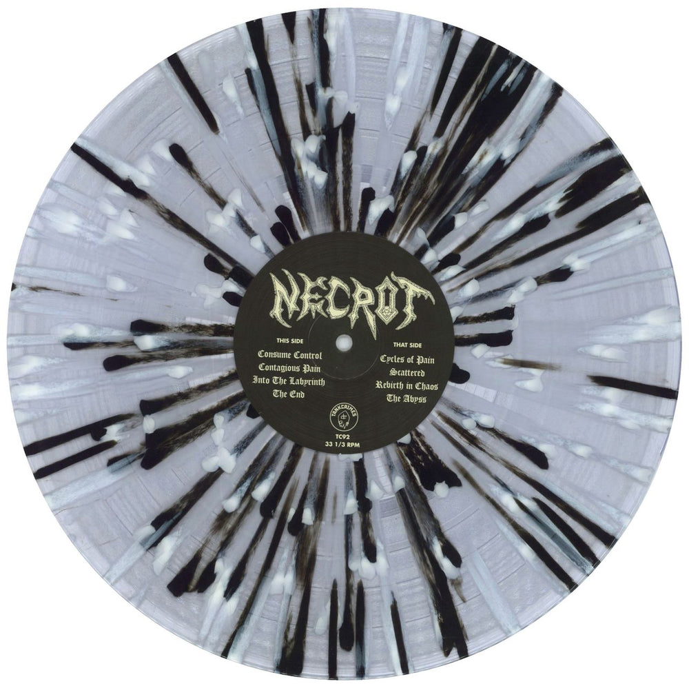 Necrot The Labyrinth - Clear w/ White and Black Splatter US vinyl LP album (LP record) Q6CLPTH818249