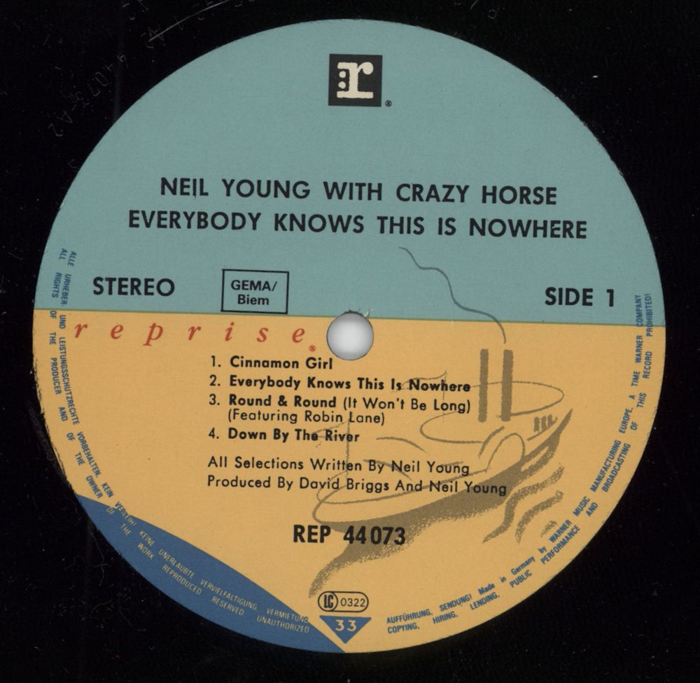 Neil Young Everybody Knows This Is Nowhere German vinyl LP album (LP record) YOULPEV790621