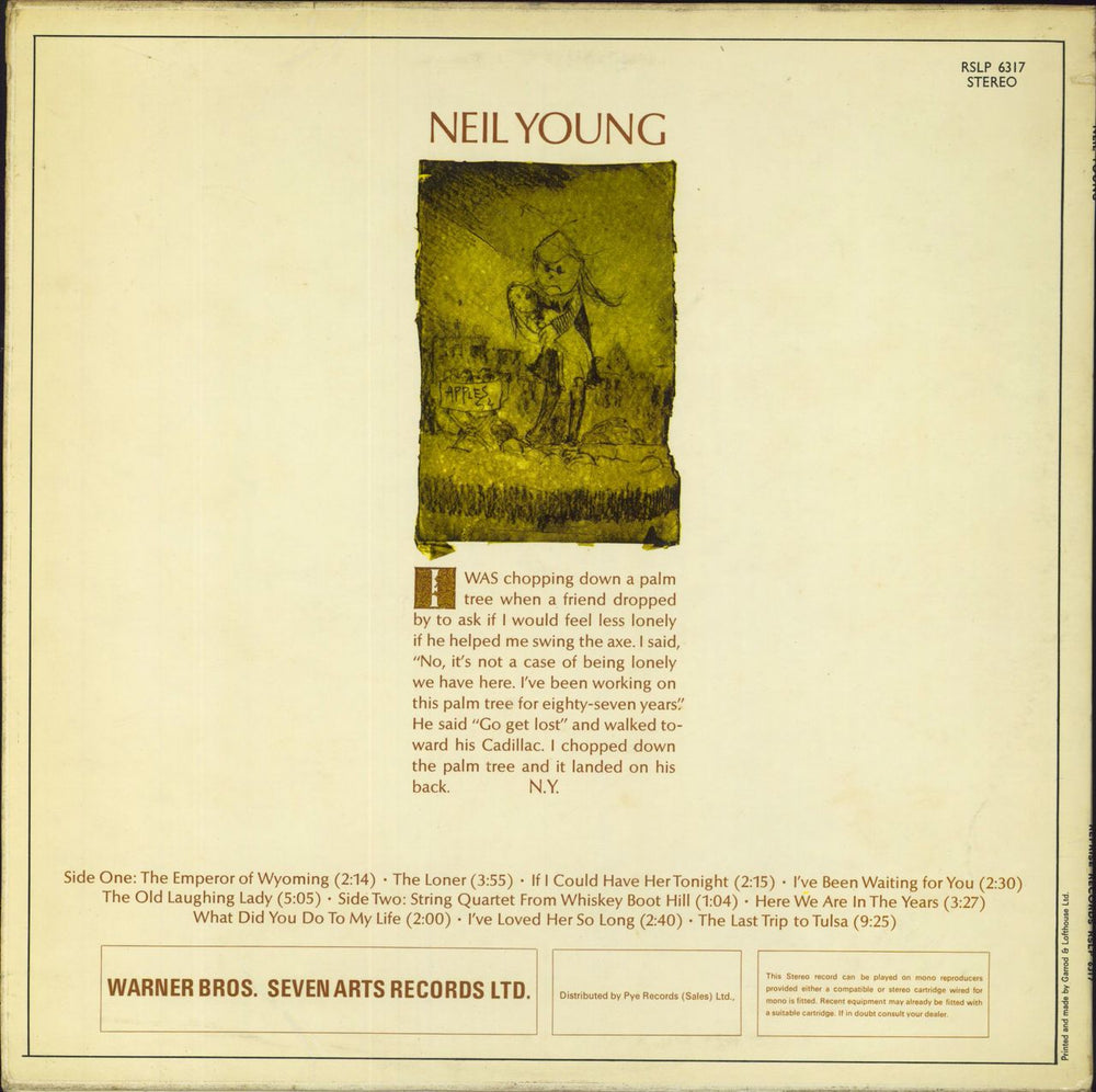 Neil Young Neil Young - 3rd UK vinyl LP album (LP record)