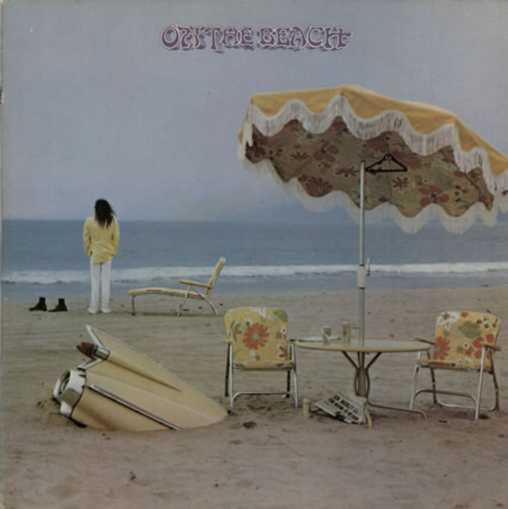 Neil Young On The Beach - 2nd UK vinyl LP album (LP record) K54014