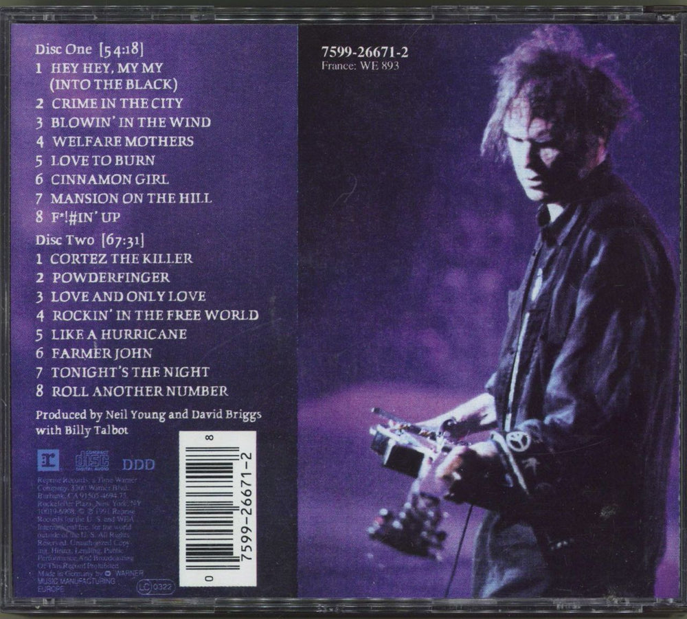 Neil Young Weld German 2 CD album set (Double CD) 075992667128