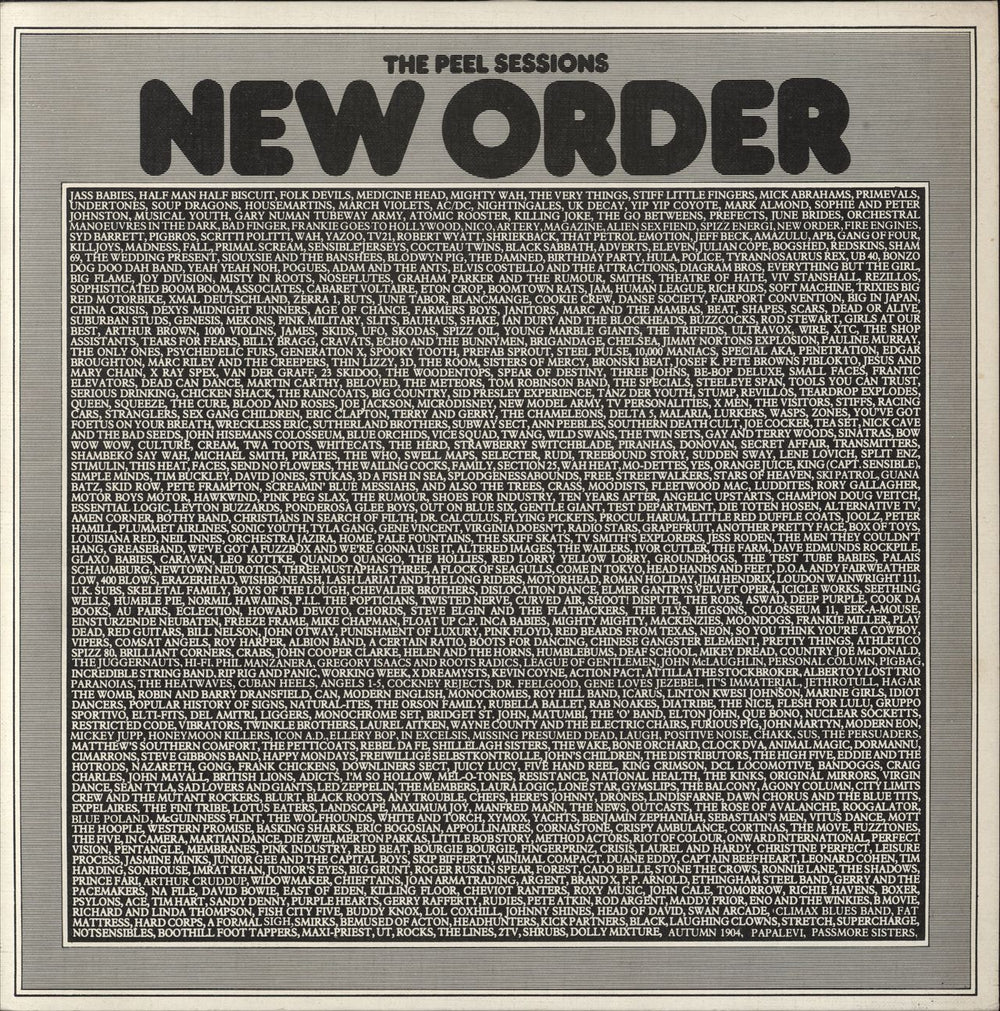 New Order The Peel Sessions UK 12" vinyl single (12 inch record / Maxi-single) SFPS001