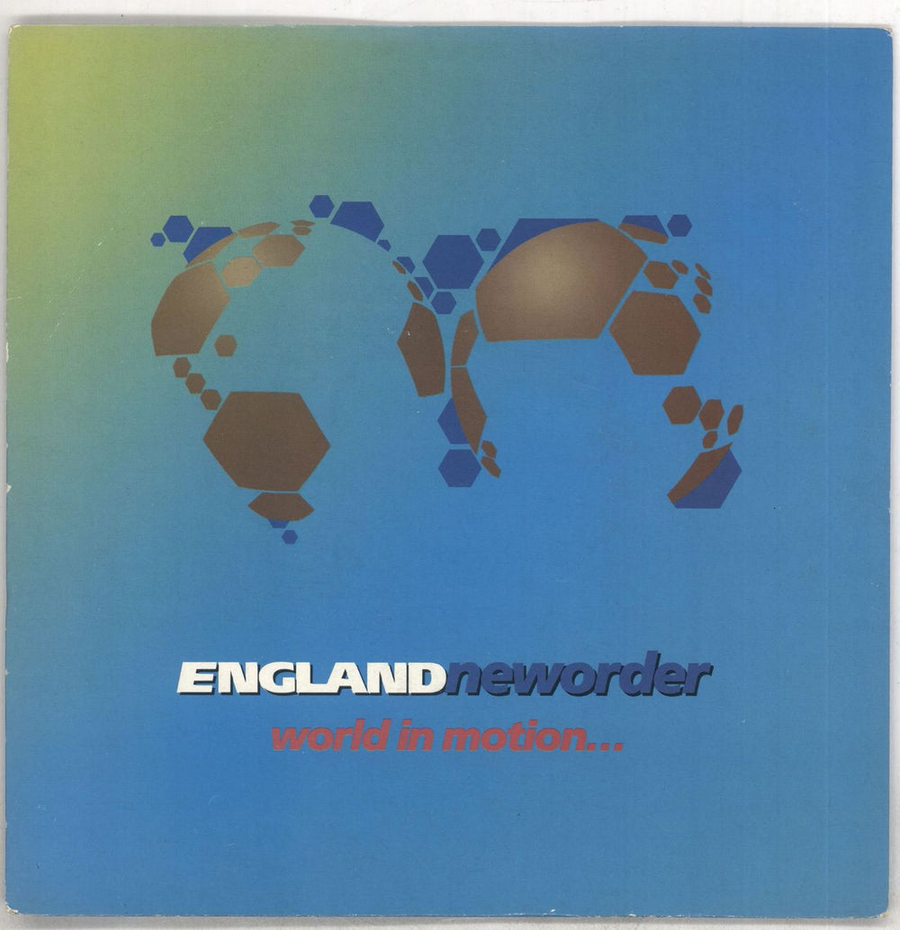 New Order World In Motion - Solid + Sleeve UK 7" vinyl single (7 inch record / 45) FAC293-7