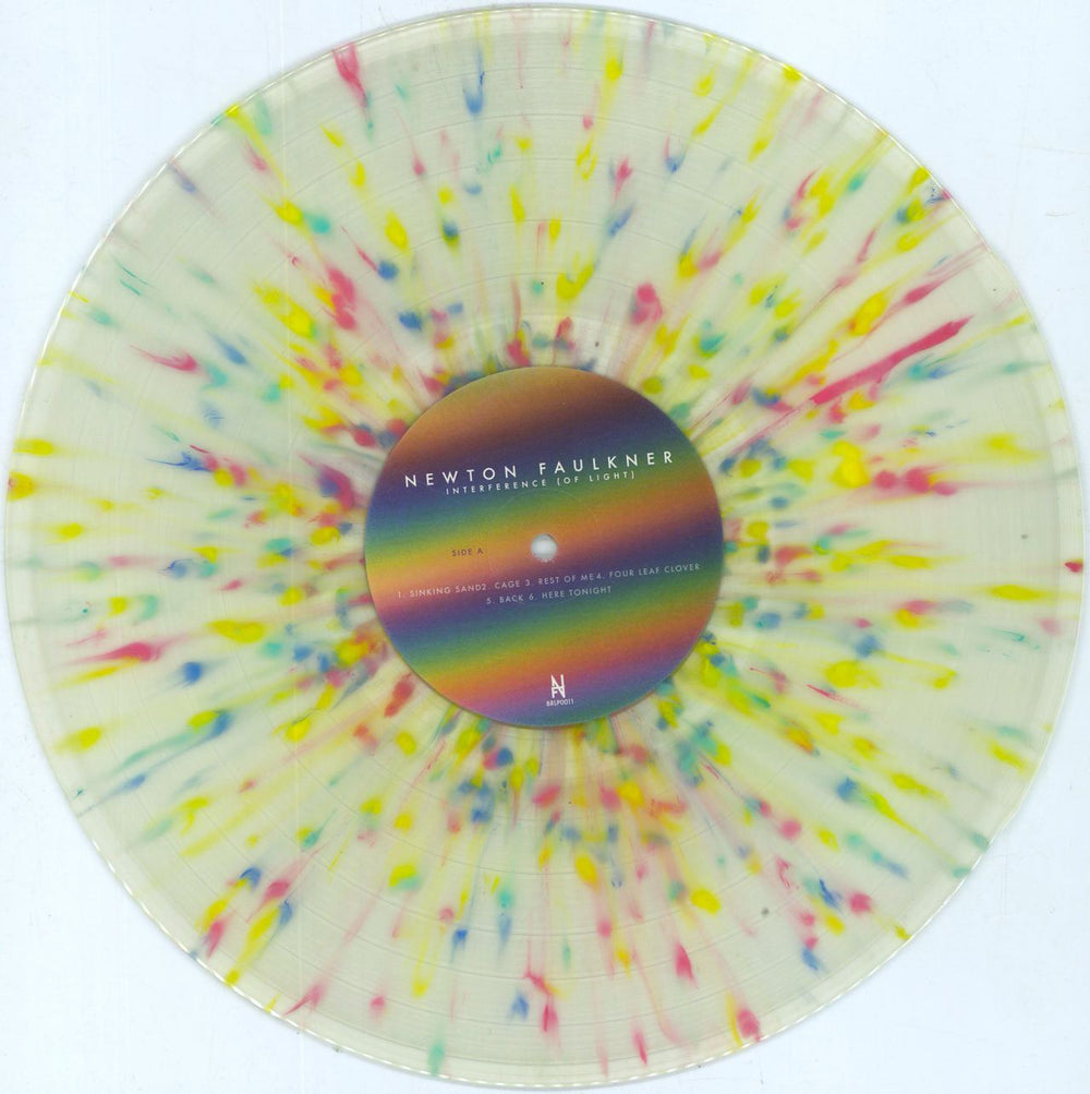 Newton Faulkner Interference (Of Light) - Splatter Vinyl + Autographed UK vinyl LP album (LP record) NFKLPIN801837