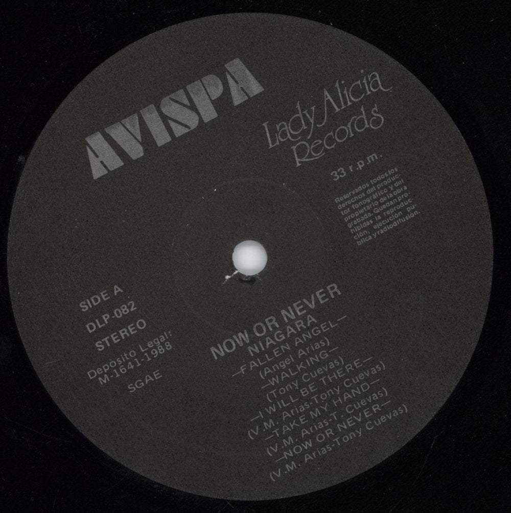 Niagara (Rock) Now Or Never Spanish Promo vinyl LP album (LP record) N2ALPNO779230