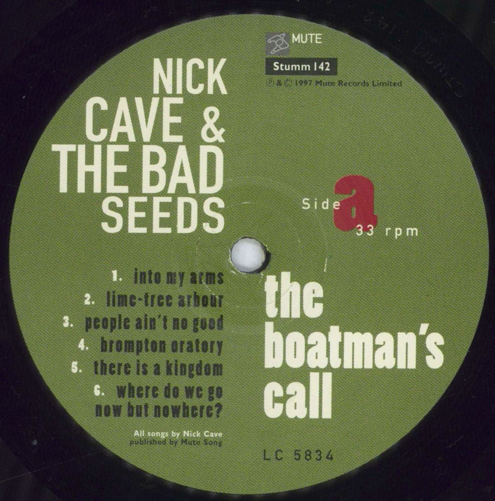 Nick Cave The Boatman's Call - EX UK vinyl LP album (LP record) NCVLPTH818460