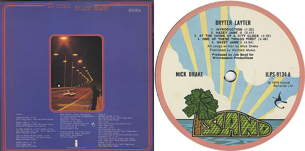 Nick Drake Bryter Layter - 2nd UK vinyl LP album (LP record) N-DLPBR333180