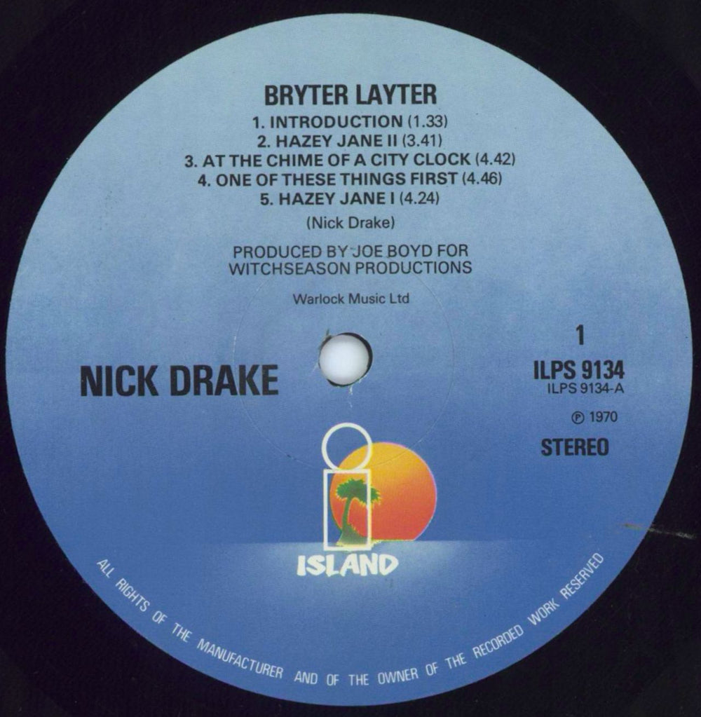 Nick Drake Bryter Layter - matte sleeve UK vinyl LP album (LP record) N-DLPBR801733