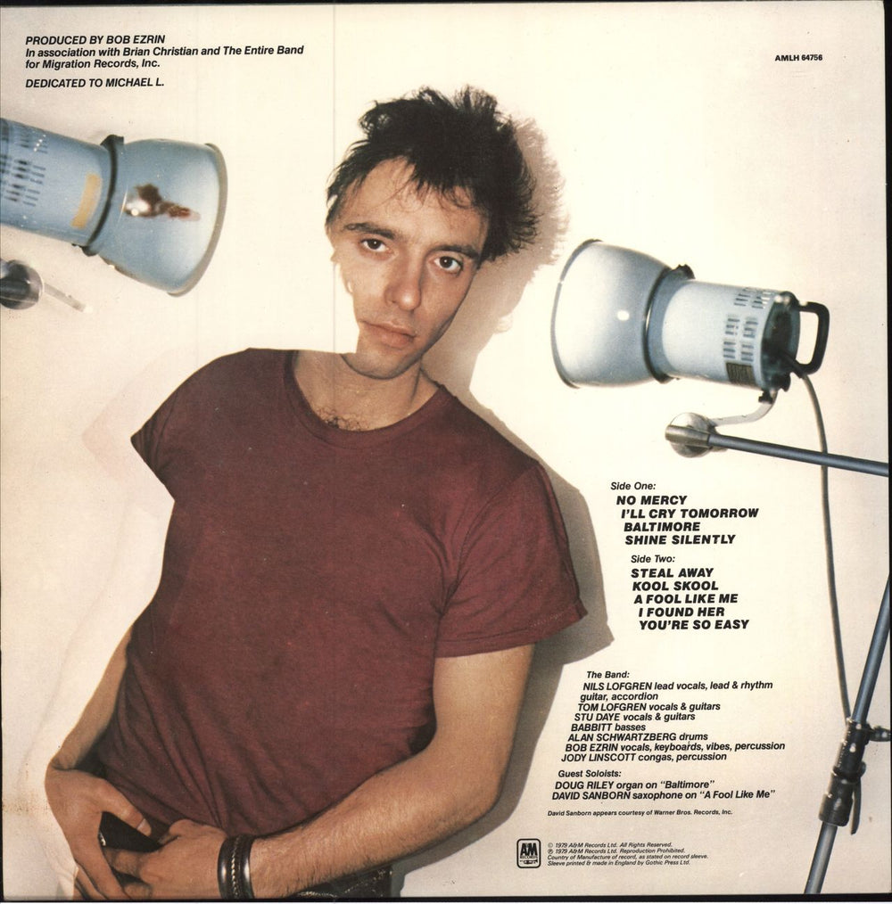 Nils Lofgren Nils + Inner UK vinyl LP album (LP record)