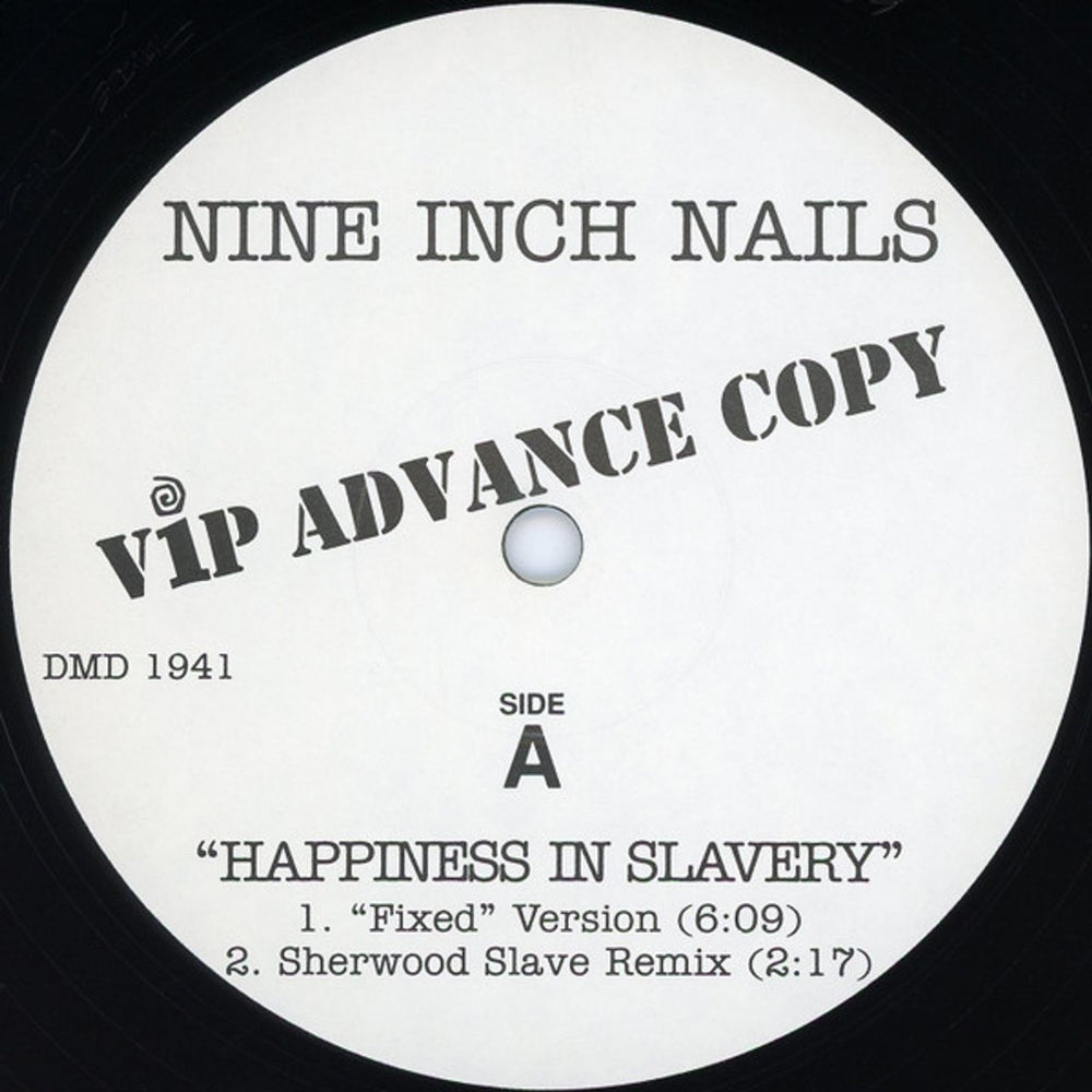 Nine Inch Nails Happiness In Slavery US Promo 12" vinyl single (12 inch record / Maxi-single) DMD1941