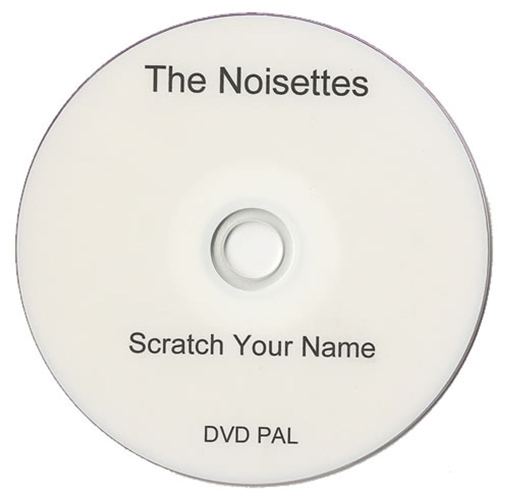 Noisettes Scratch Your Name UK Promo promo DVD-R PROMO DVD-R