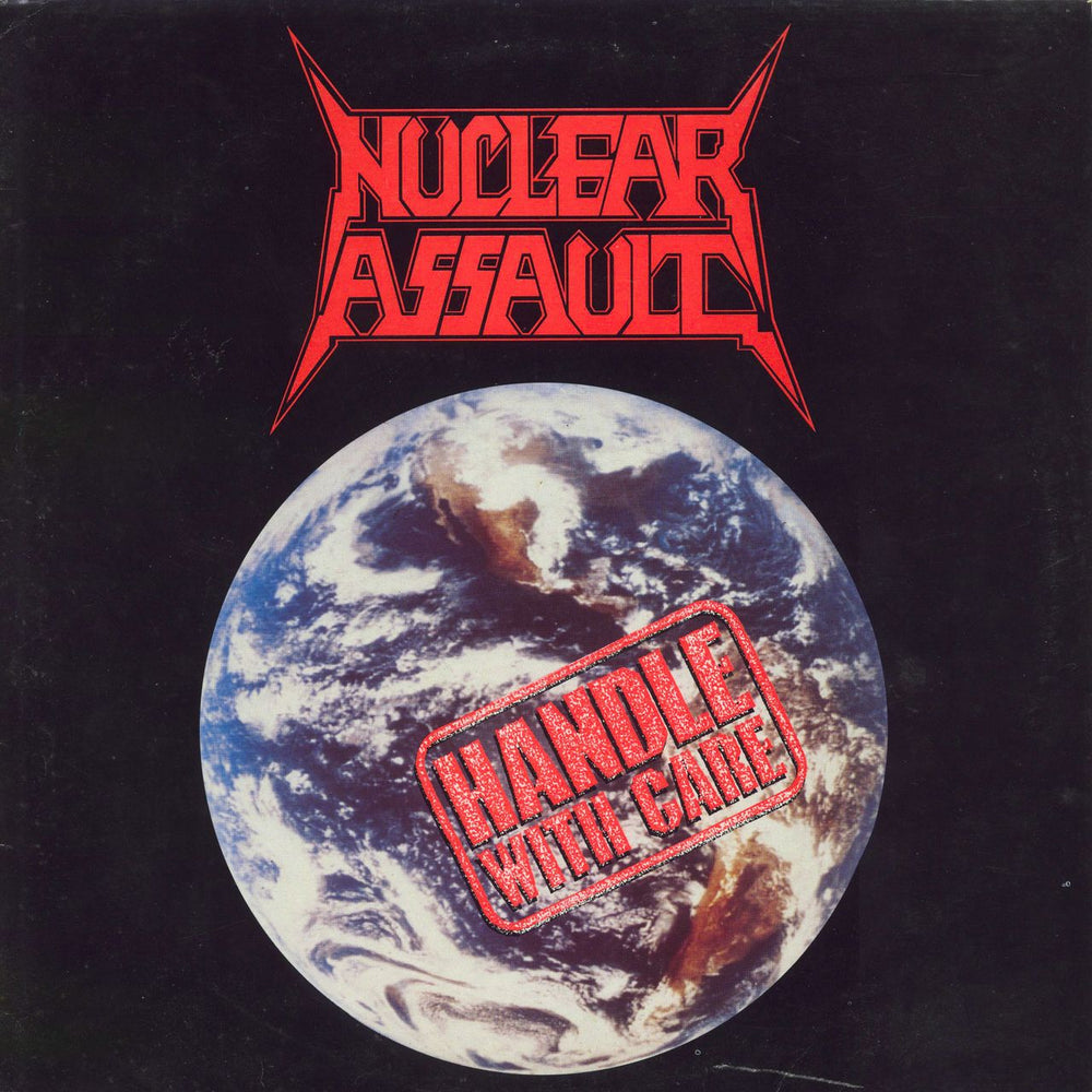 Nuclear Assault Handle With Care UK vinyl LP album (LP record) FLAG35