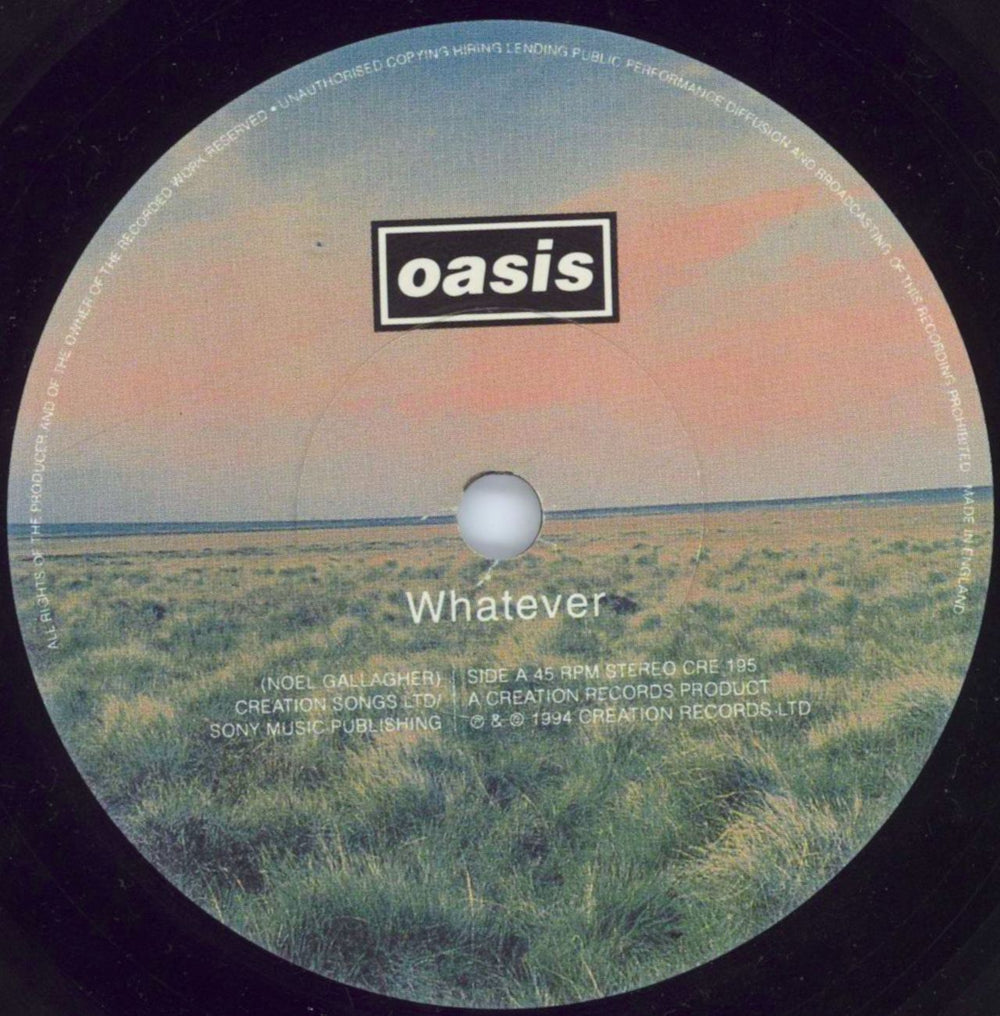 Oasis Whatever - Numbered - EX UK 7" vinyl single (7 inch record / 45) OAS07WH809778