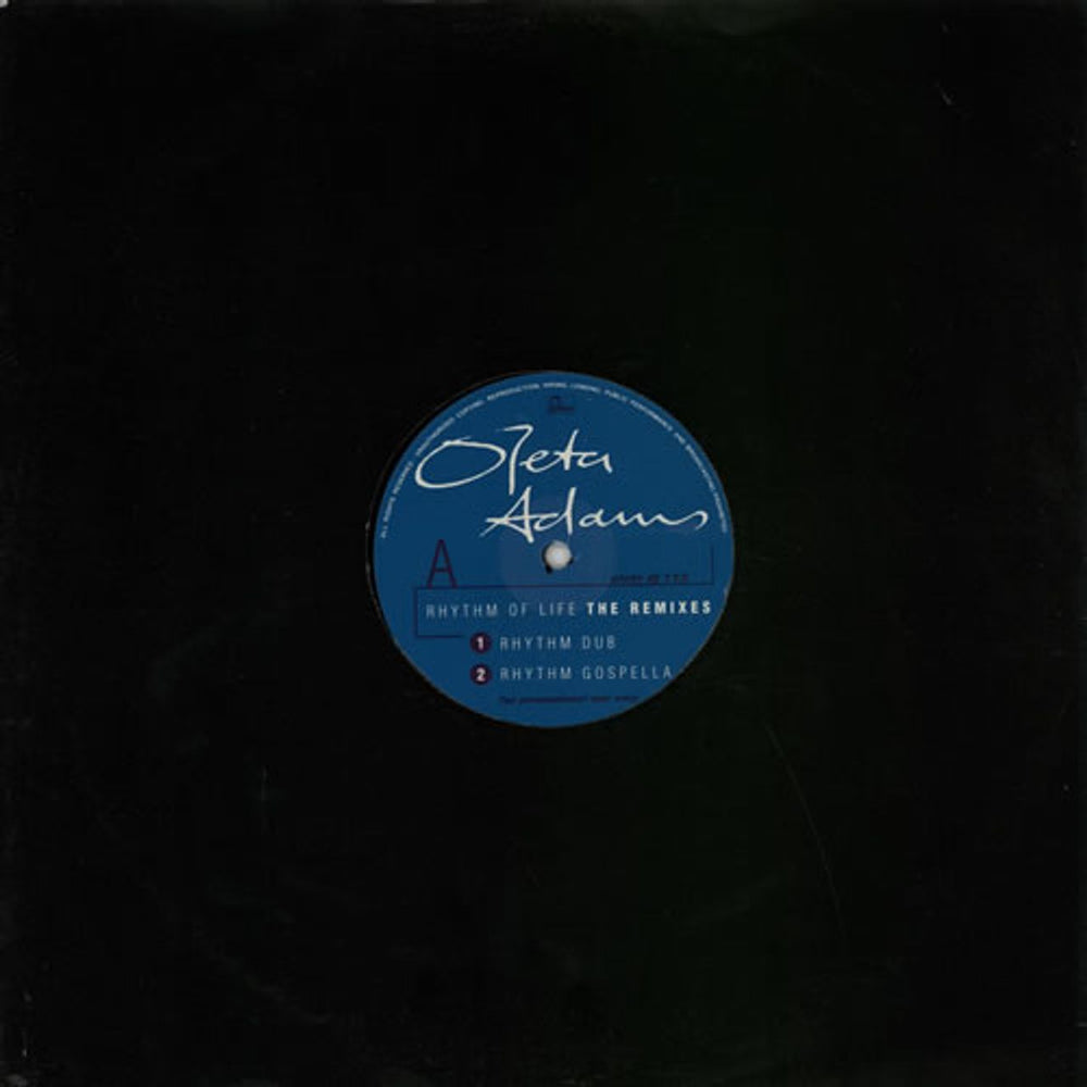 Oleta Adams Rhythm Of Life [The Remixes] UK 12" vinyl single (12 inch record / Maxi-single) OLETRDJ112