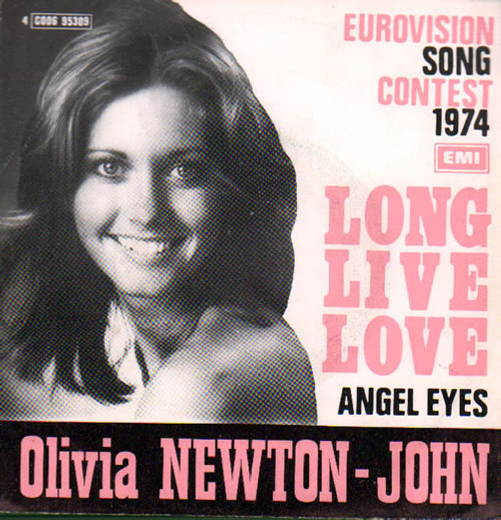 Olivia Newton John Long Live Love - textured sleeve - orange titles Belgian 7" vinyl single (7 inch record / 45) 4C006-95309