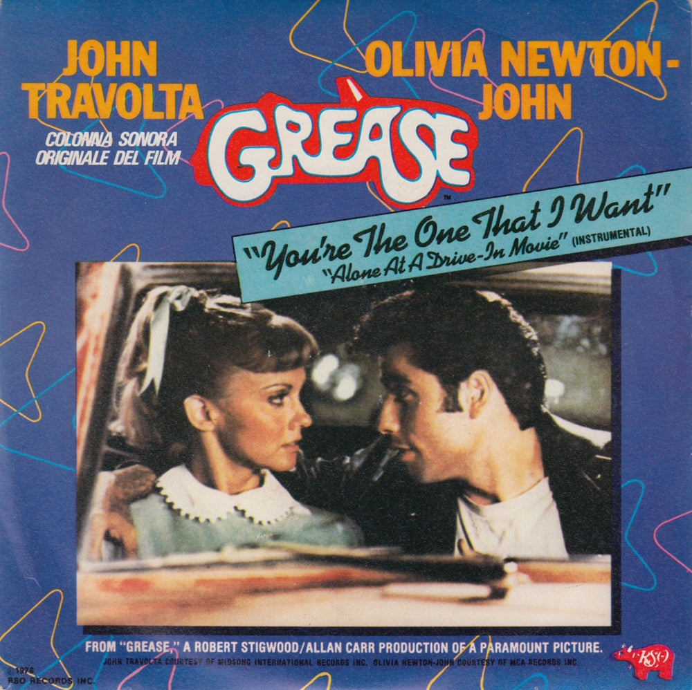 Olivia Newton John You're The One That I Want - P/S Variant 2 Italian 7" vinyl single (7 inch record / 45) 2090279