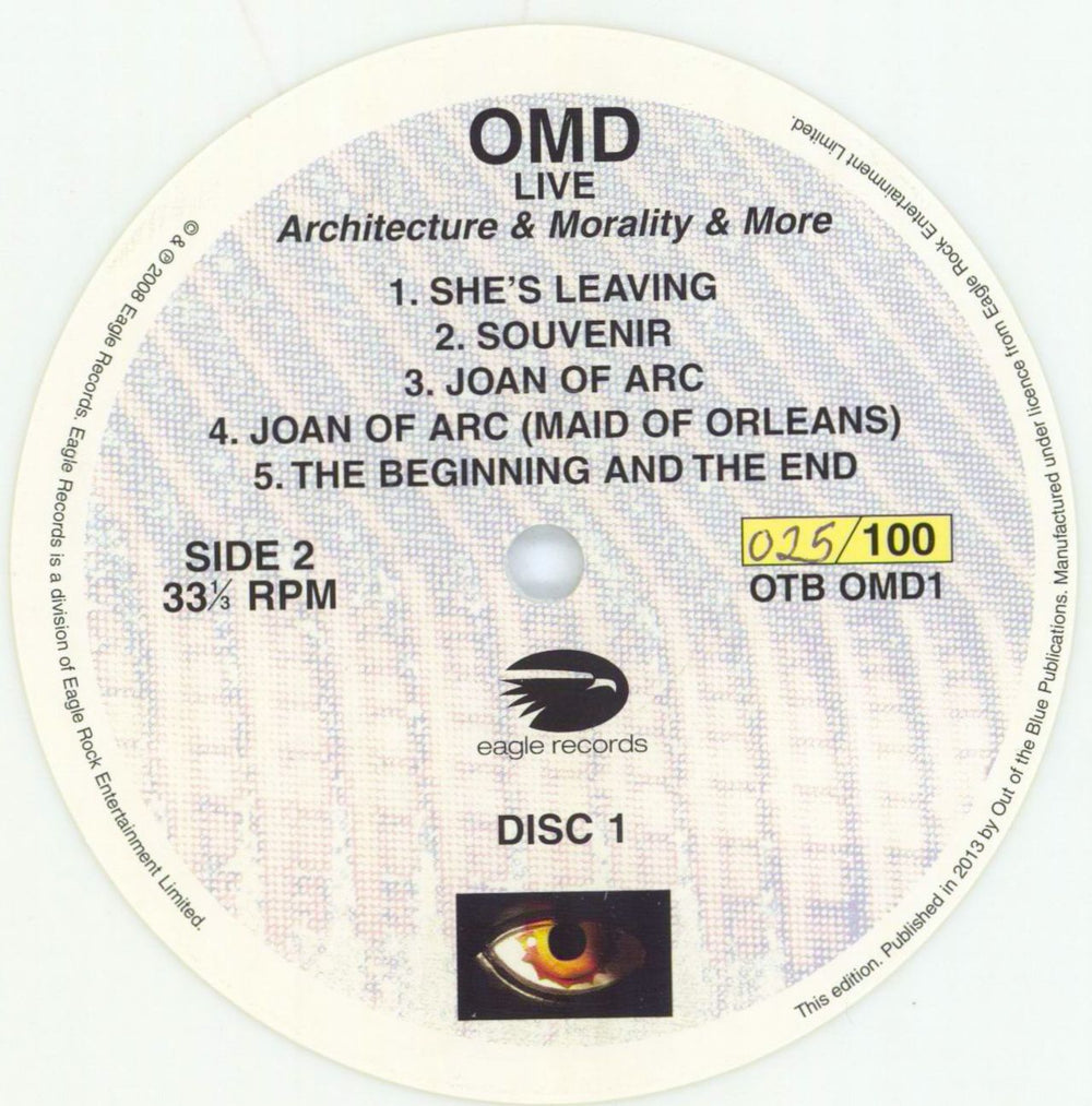 Orchestral Manoeuvres In The Dark Live: Architecture & Morality & More - White Vinyl + Numbered UK 2-LP vinyl record set (Double LP Album) OMD2LLI803069