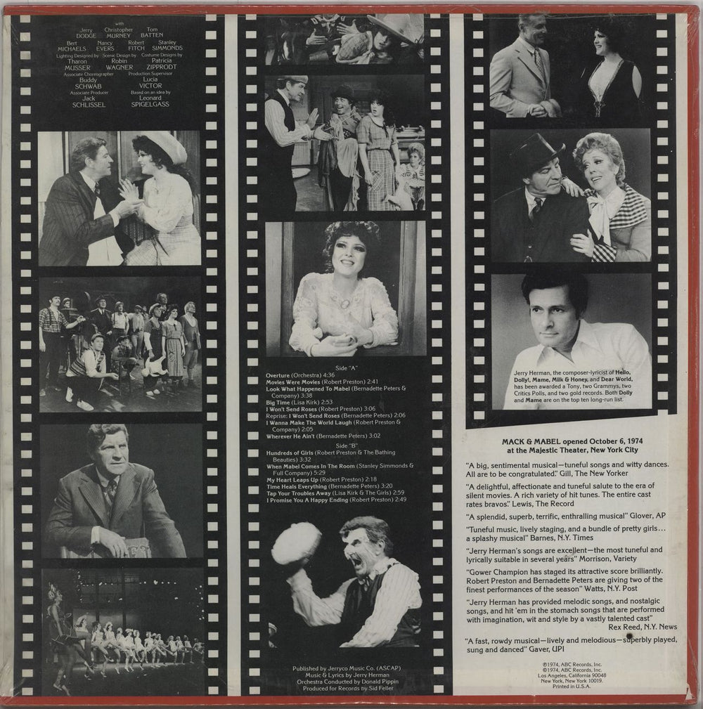 Original Cast Recording Mack & Mabel US vinyl LP album (LP record)